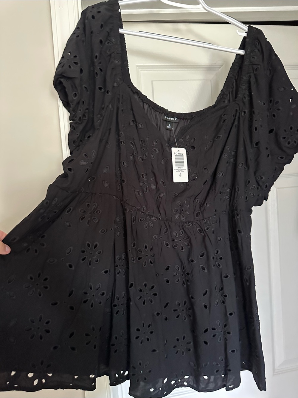 Torrid Eyelet Washable Challis Corset Bodice Blouse, size 4x